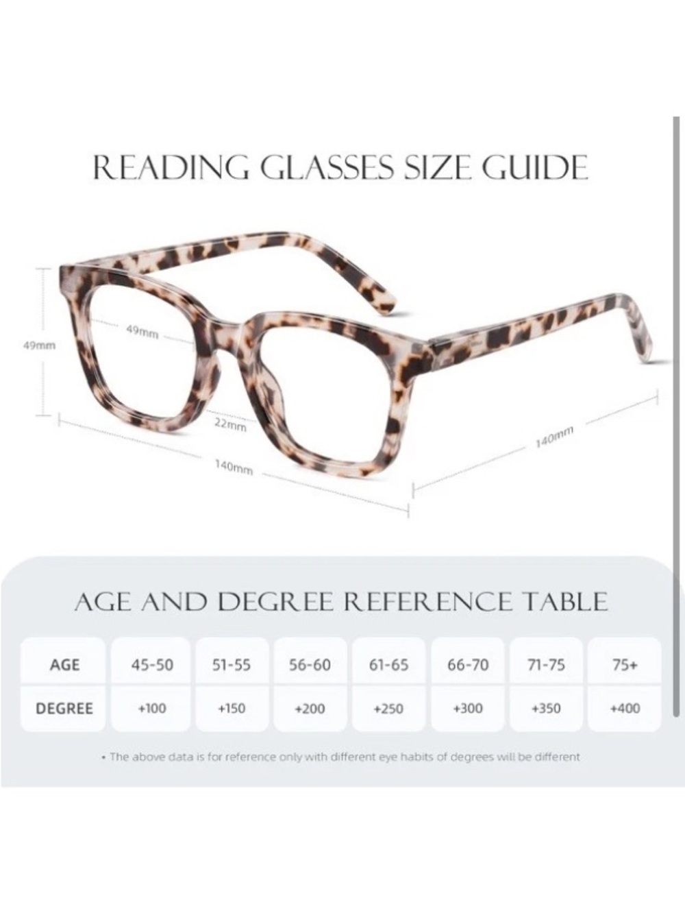 Oversized Leopard Women’s Reading Glasses Large Blue Light Computer Readers 2.25 - Picture 5 of 12
